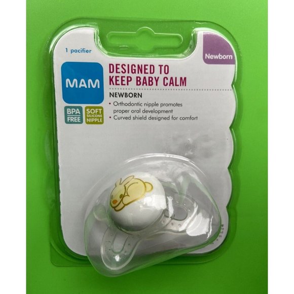 Newborn Pacifier Lot Single MAM Silicone Nipple BPA Free Ortho Nipple Easy Hold - Picture 2 of 6